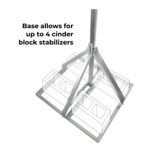 Bolton Technical BT459655 Roof Sled Mount, 8ft Pole (Pole in 2 sections, 5ft and 3ft)